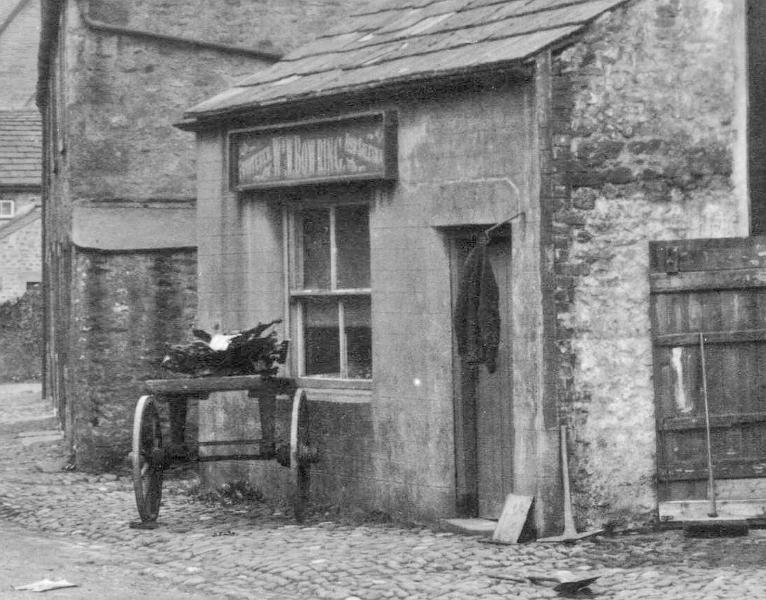 Bowrings Shop.jpg - W.Bowring's Shop - Fruiterer and Fish Salesman Detail from the previous image -  The Green and Bowring's Shop .